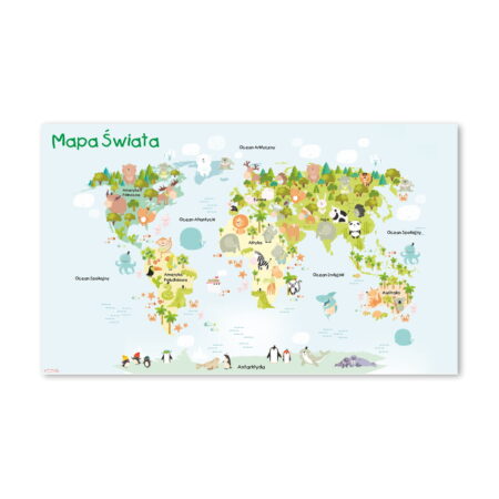 Naklejka Mapa Świata - wzór 1