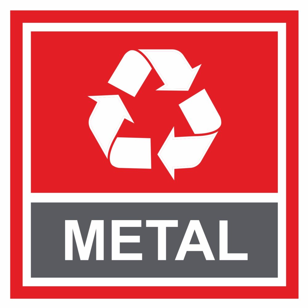 Odpady Metal naklejka / tabliczka 1