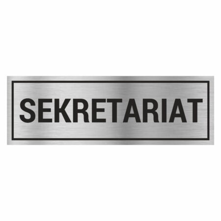 SEKRETARIAT tabliczka / naklejka SREBRNA