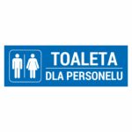 Toaleta dla personelu naklejka / tabliczka niebieska