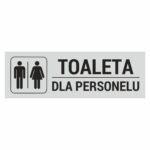 Toaleta dla personelu naklejka / tabliczka szara
