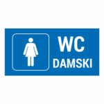 WC damski / tabliczka niebieska