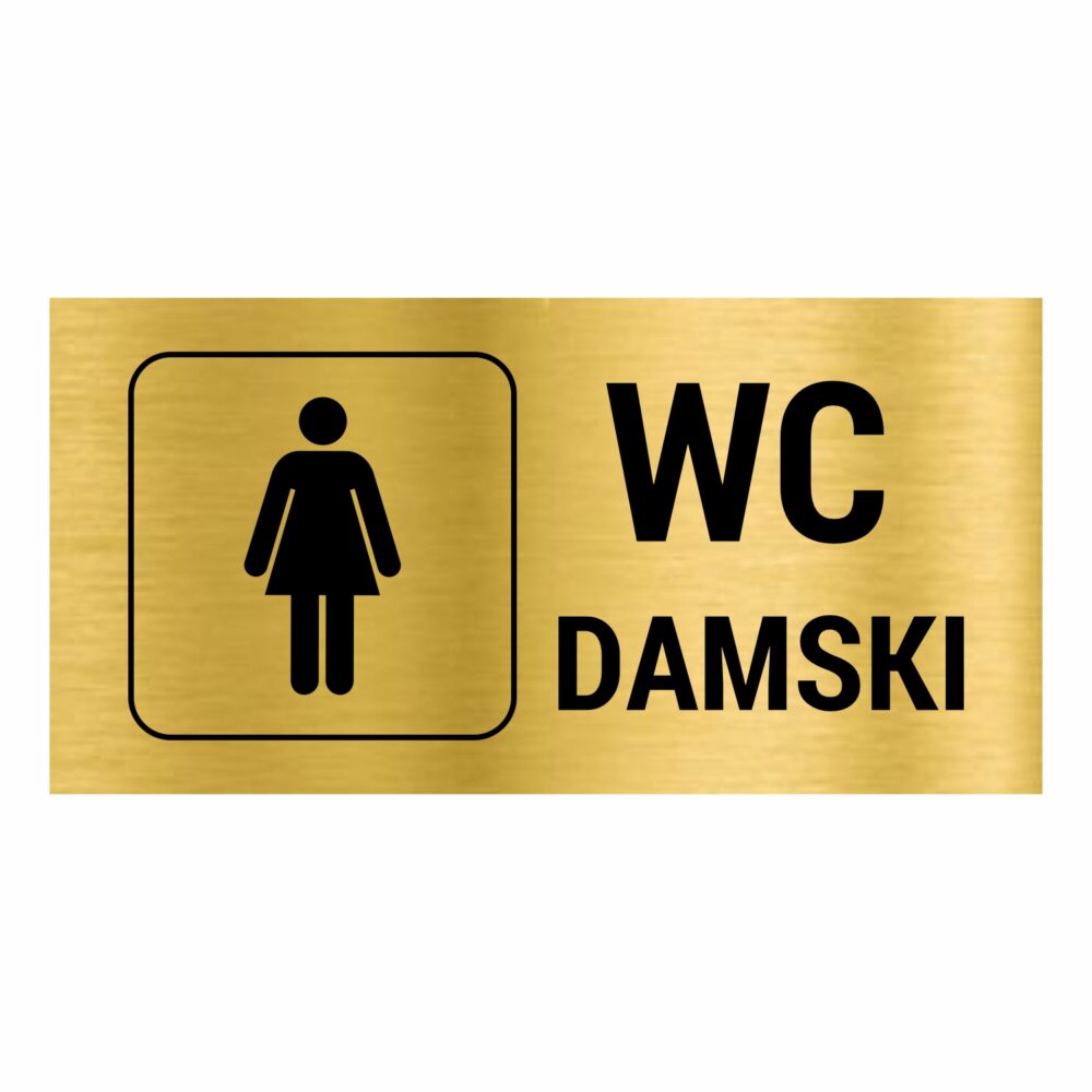 WC damski / tabliczka złota