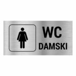 WC damski / tabliczka srebrna