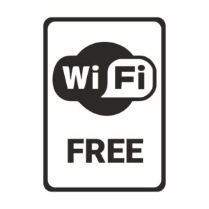 Naklejka Wifi free bez tła