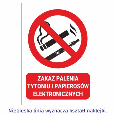 Zakaz palenia pion naklejka / tabliczka
