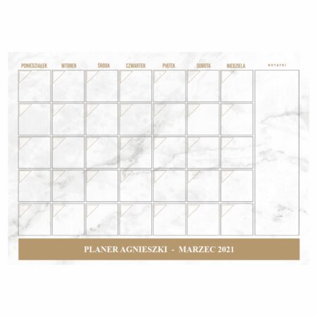 Planer miesięczny kartka wzór 3