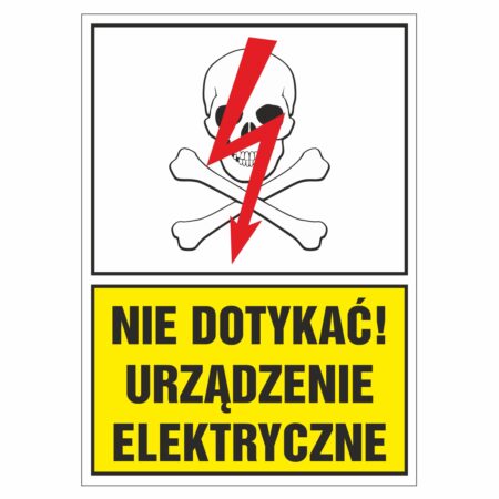 Nie dotykać urządzenie elektryczne naklejka / tabliczka
