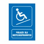 Podjazd dla niepełnosprawnych 3 naklejka / tabliczka