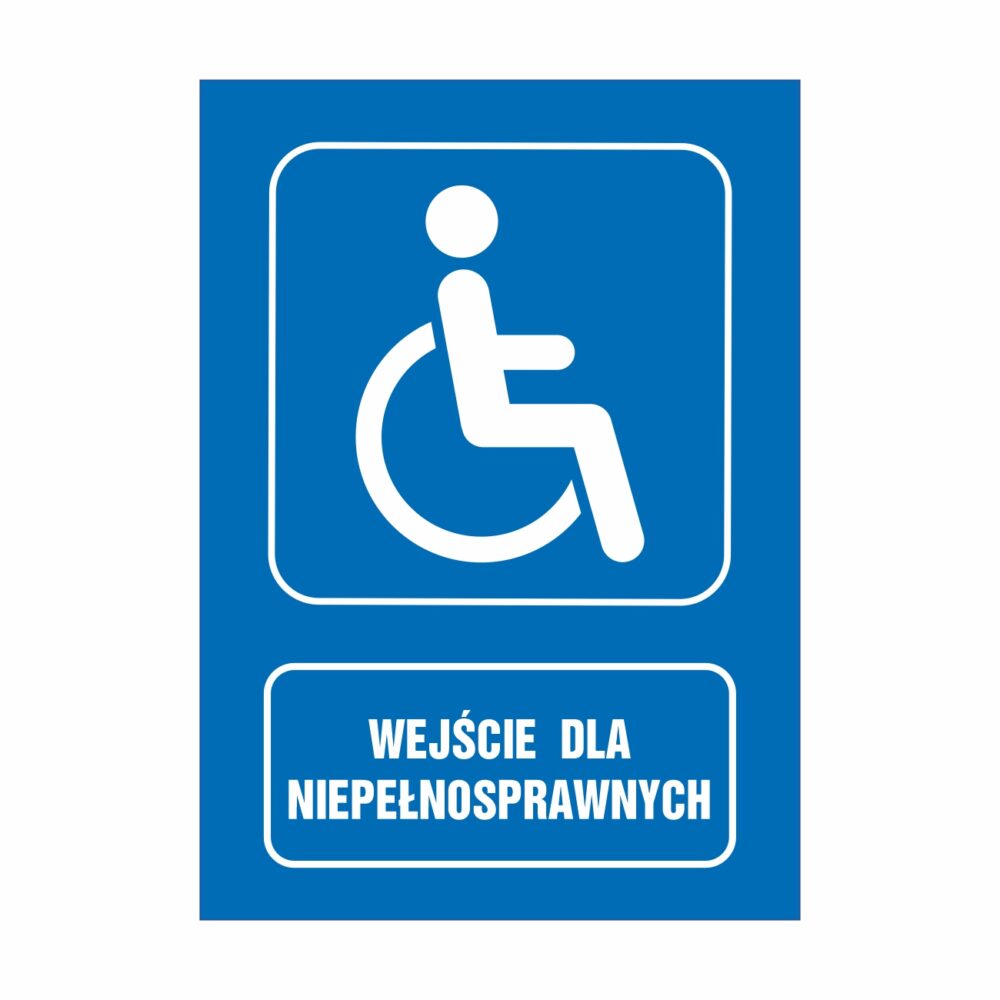Wejście dla niepełnosprawnych 2 naklejka / tabliczka