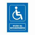 Wyjście dla niepełnosprawnych 3 naklejka / tabliczka