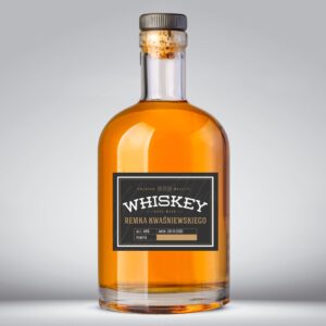 Etykiety na whiskey hand made