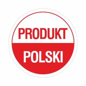 Naklejka okrągła produkt polski