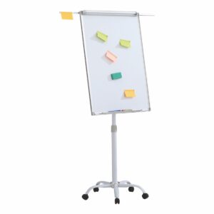 Flipchart mobilny Office Product, 70X100cm, tablica suchościeralno-magnetyczna z  aluminiową ramą, z wyciąganymi ramionami