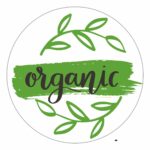 Organic naklejki zielono-białe komplet 50 szt