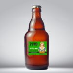 Etykiety na piwo kraftowe z zielonym tłem - 20 szt.