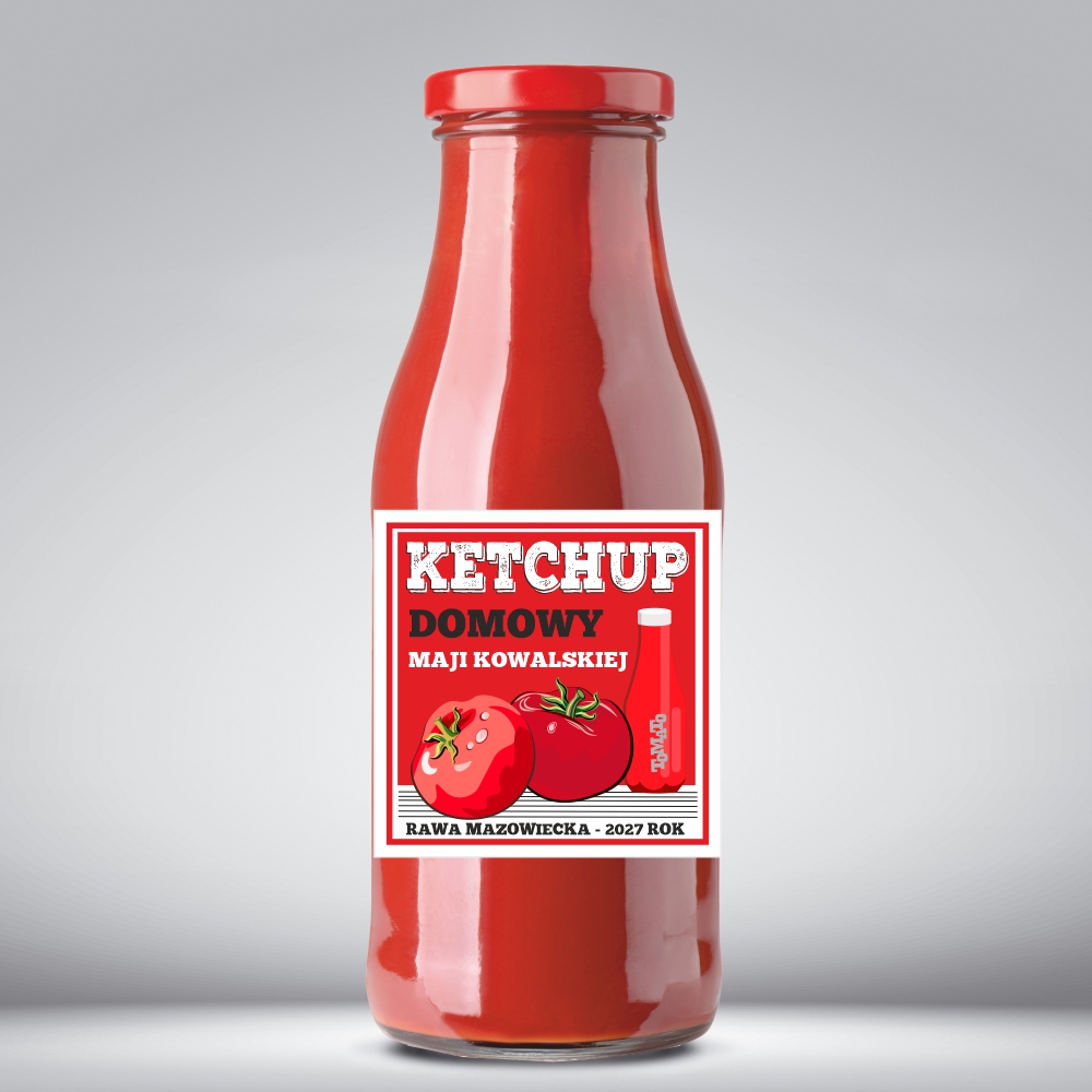 Etykiety na ketchup domowy - 20 szt.