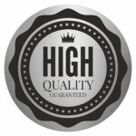 Naklejki High Quality Guaranteed srebrne komplet 100 szt