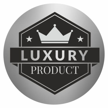 Naklejki Luxury Product srebrne komplet 100 szt