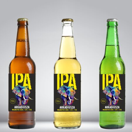 Etykiety na piwo IPA ze słoniem - 20 szt.
