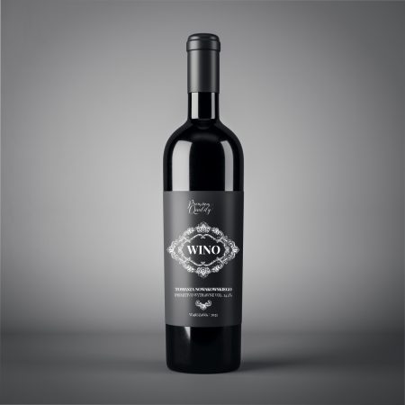 Etykiety na wino z ciemnym tłem Primitivo - 20 szt.